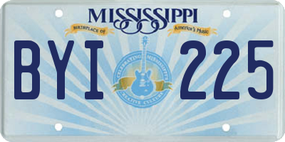 MS license plate BYI225