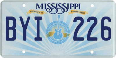 MS license plate BYI226