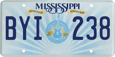 MS license plate BYI238