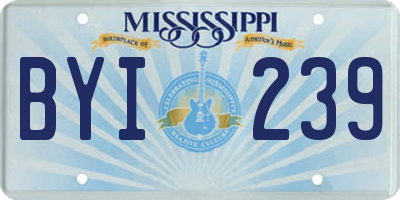 MS license plate BYI239
