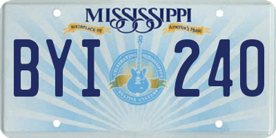 MS license plate BYI240