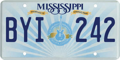 MS license plate BYI242
