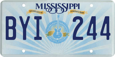 MS license plate BYI244
