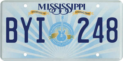 MS license plate BYI248