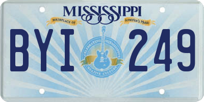 MS license plate BYI249