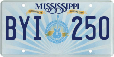 MS license plate BYI250