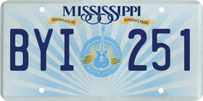 MS license plate BYI251