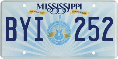 MS license plate BYI252