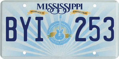 MS license plate BYI253