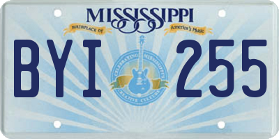 MS license plate BYI255