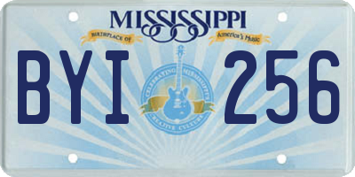 MS license plate BYI256