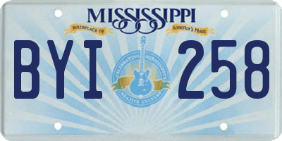 MS license plate BYI258