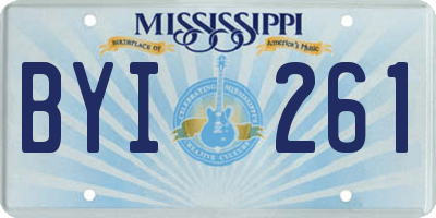 MS license plate BYI261