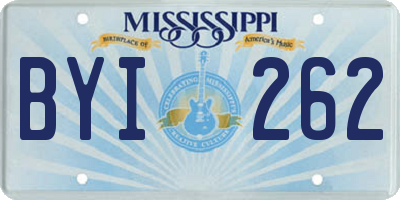 MS license plate BYI262