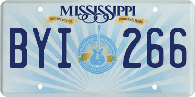 MS license plate BYI266