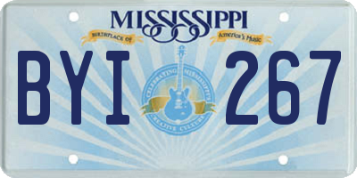 MS license plate BYI267