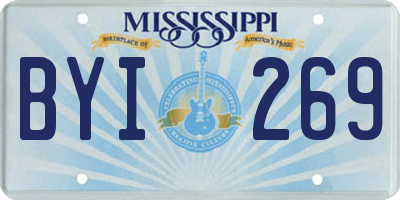 MS license plate BYI269