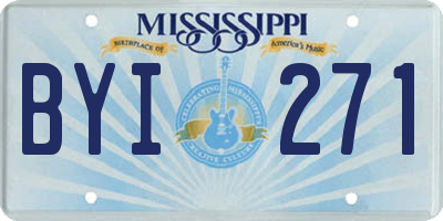 MS license plate BYI271
