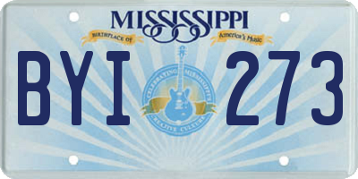MS license plate BYI273