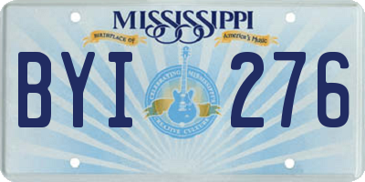 MS license plate BYI276