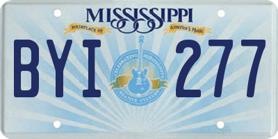 MS license plate BYI277