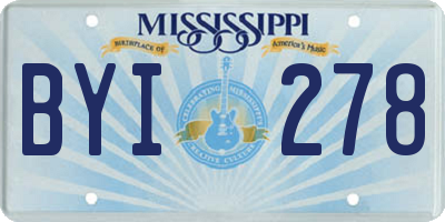 MS license plate BYI278
