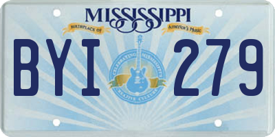 MS license plate BYI279