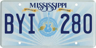 MS license plate BYI280