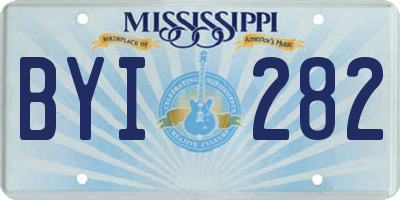 MS license plate BYI282