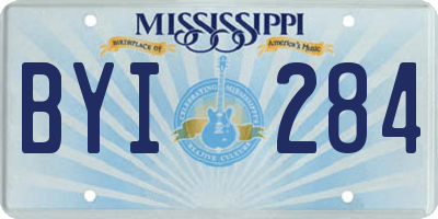 MS license plate BYI284