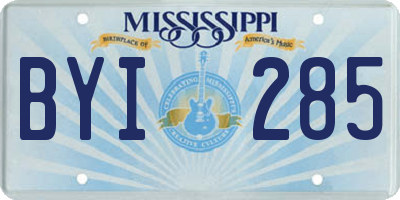 MS license plate BYI285