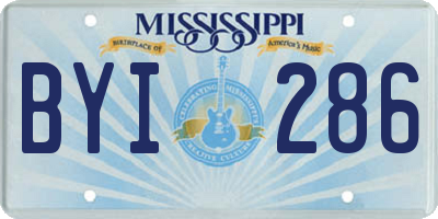 MS license plate BYI286