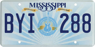 MS license plate BYI288