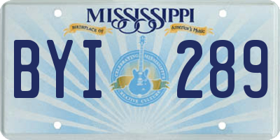 MS license plate BYI289
