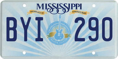 MS license plate BYI290
