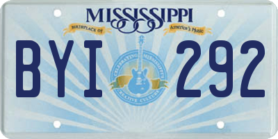 MS license plate BYI292