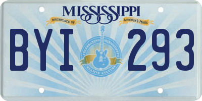 MS license plate BYI293