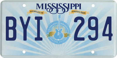 MS license plate BYI294