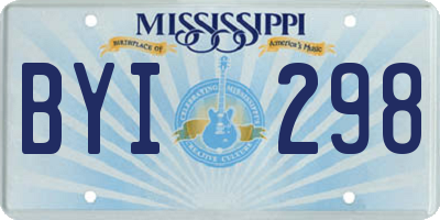 MS license plate BYI298