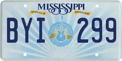 MS license plate BYI299