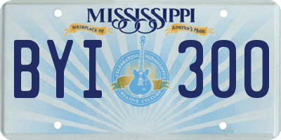 MS license plate BYI300