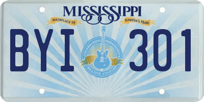 MS license plate BYI301