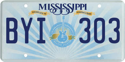 MS license plate BYI303