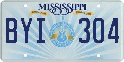 MS license plate BYI304