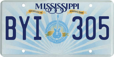 MS license plate BYI305