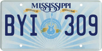 MS license plate BYI309