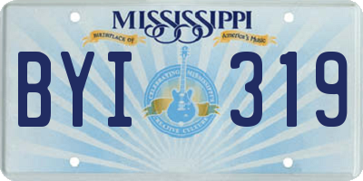 MS license plate BYI319