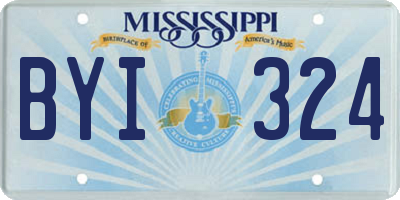 MS license plate BYI324