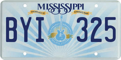 MS license plate BYI325