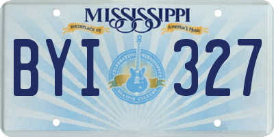 MS license plate BYI327